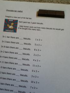 Danny's maths sheet